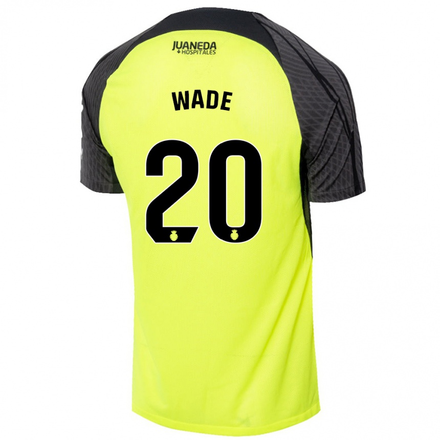 Vyrai Sebas Wade #20 Fluorescencinė Žalia Juoda Išvykos Marškinėliai 2024/25 T-Shirt