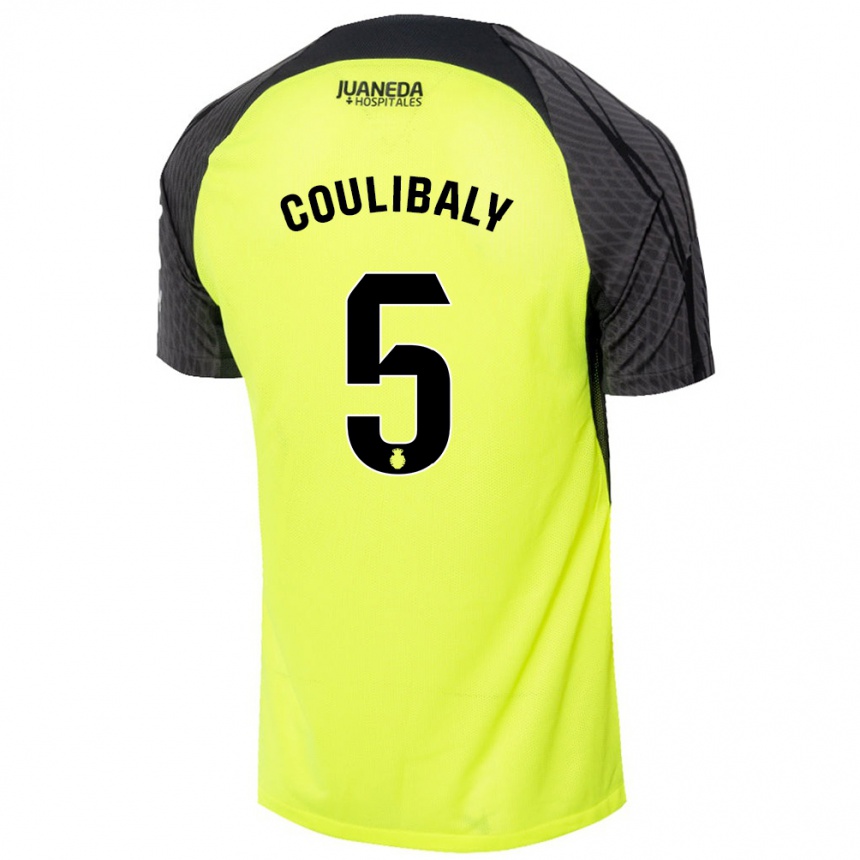 Vyrai Habib Anas Coulibaly #5 Fluorescencinė Žalia Juoda Išvykos Marškinėliai 2024/25 T-Shirt