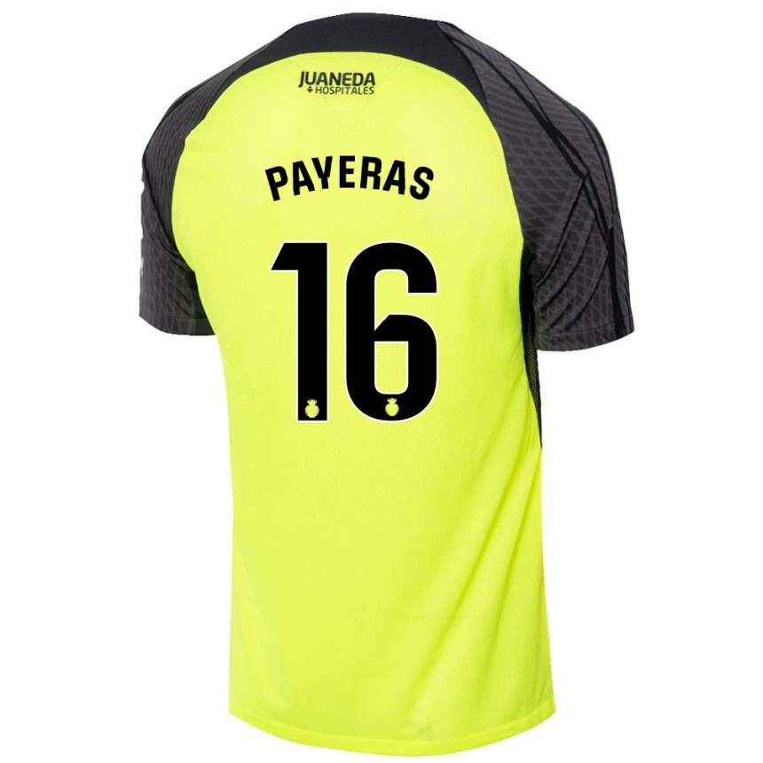 Vyrai Martí Payeras #16 Fluorescencinė Žalia Juoda Išvykos Marškinėliai 2024/25 T-Shirt