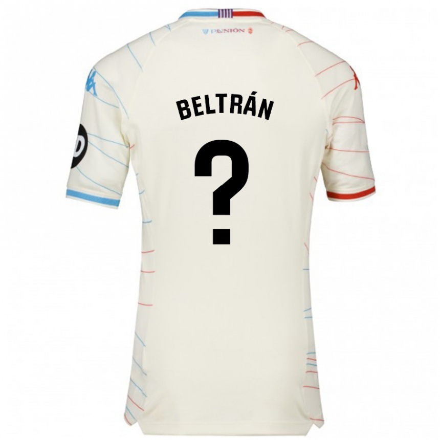 Vyrai Marco Beltrán #0 Balta Raudona Mėlyna Išvykos Marškinėliai 2024/25 T-Shirt