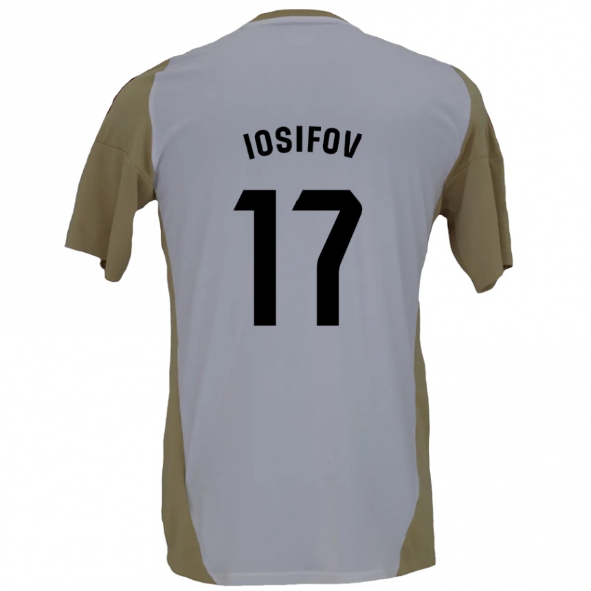 Vyrai Nikita Iosifov #17 Ruda Balta Išvykos Marškinėliai 2024/25 T-Shirt