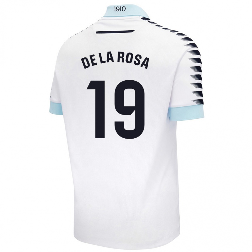 Vyrai José Antonio De La Rosa #19 Balta Mėlyna Išvykos Marškinėliai 2024/25 T-Shirt