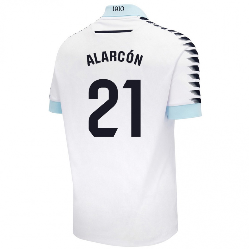 Vyrai Tomás Alarcón #21 Balta Mėlyna Išvykos Marškinėliai 2024/25 T-Shirt