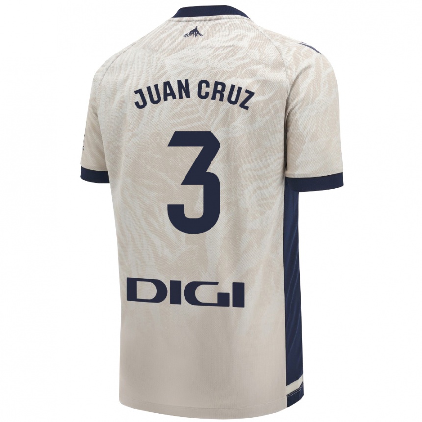 Vyrai Juan Cruz #3 Šviesiai Pilka Išvykos Marškinėliai 2024/25 T-Shirt