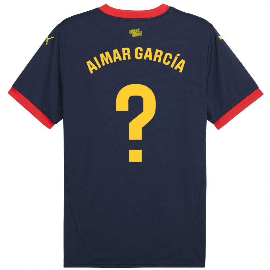 Vyrai Aimar García #0 Tamsiai Raudona Išvykos Marškinėliai 2024/25 T-Shirt