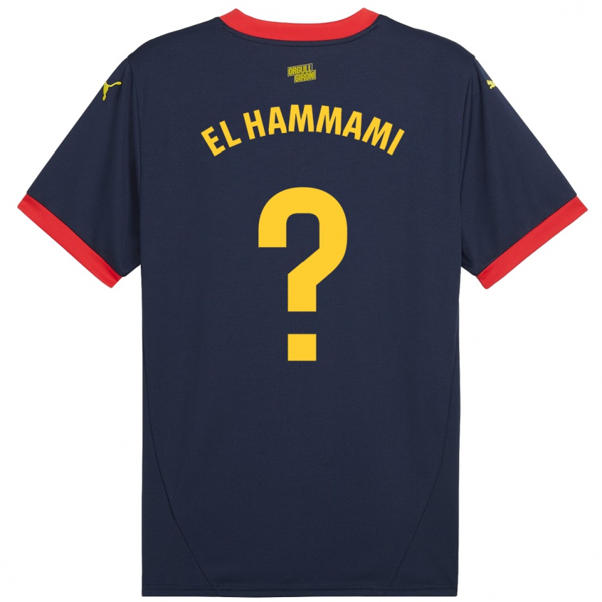 Vyrai Ayoub El Hammami #0 Tamsiai Raudona Išvykos Marškinėliai 2024/25 T-Shirt