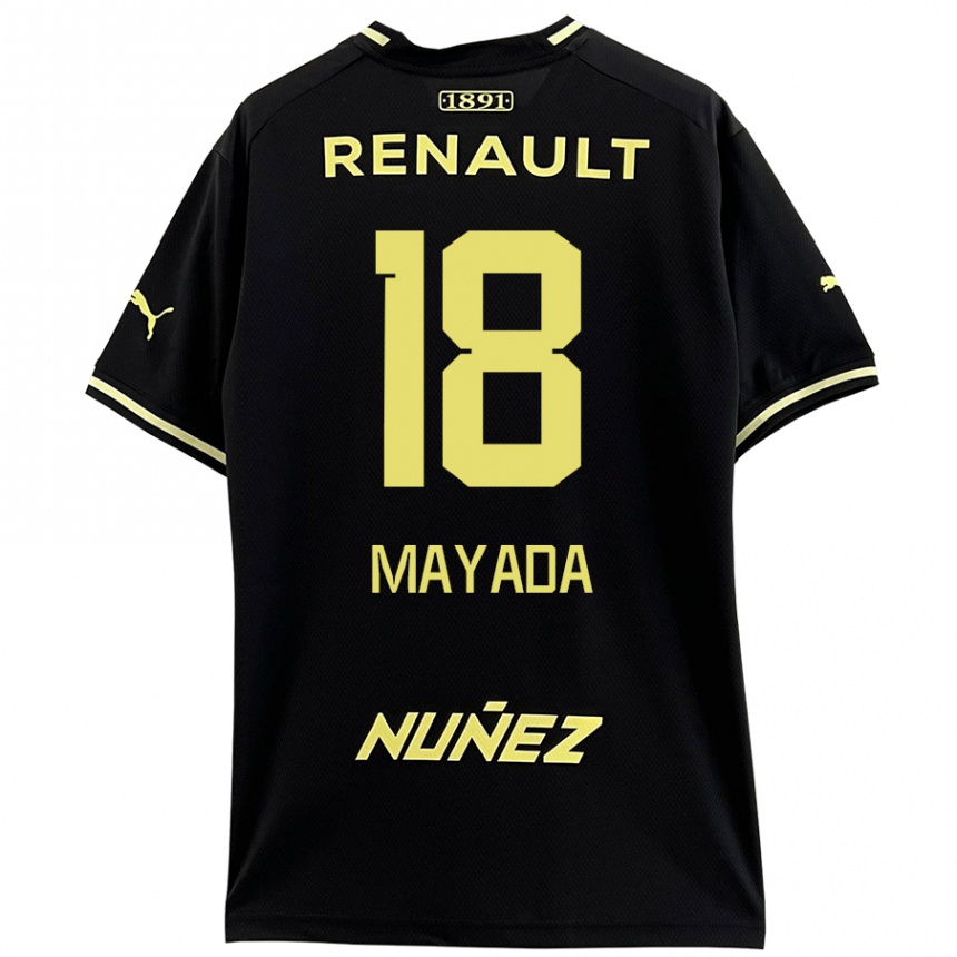 Vyrai Camilo Mayada #18 Juoda Geltona Išvykos Marškinėliai 2024/25 T-Shirt