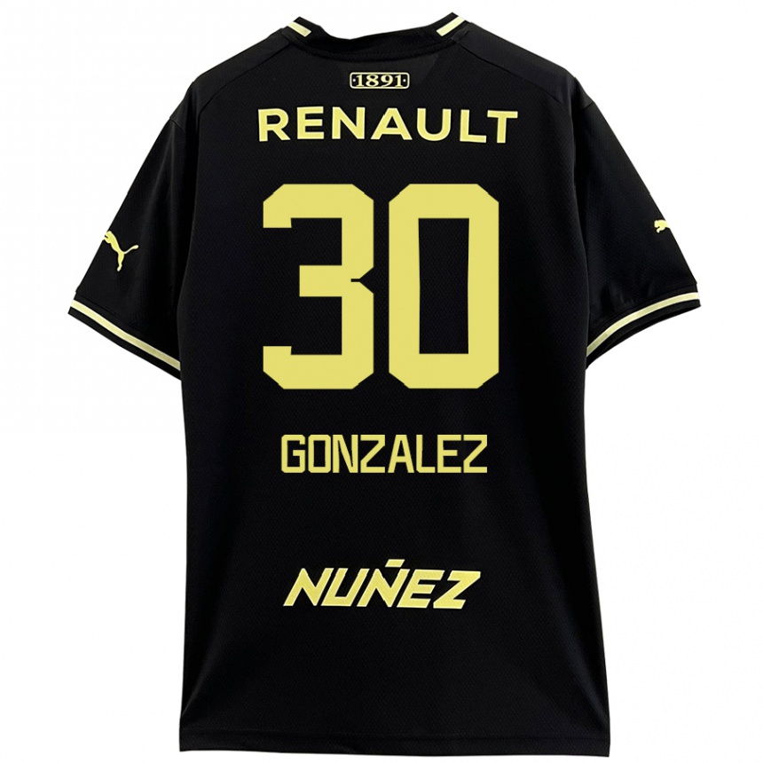 Vyrai Ángel González #30 Juoda Geltona Išvykos Marškinėliai 2024/25 T-Shirt