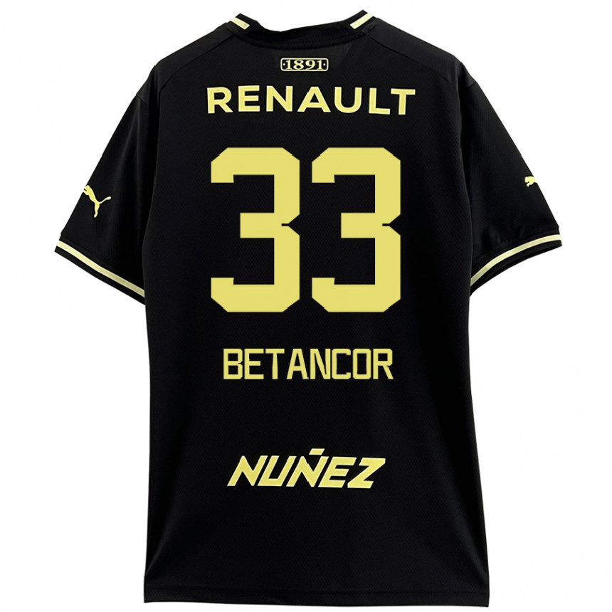 Vyrai Bruno Betancor #33 Juoda Geltona Išvykos Marškinėliai 2024/25 T-Shirt