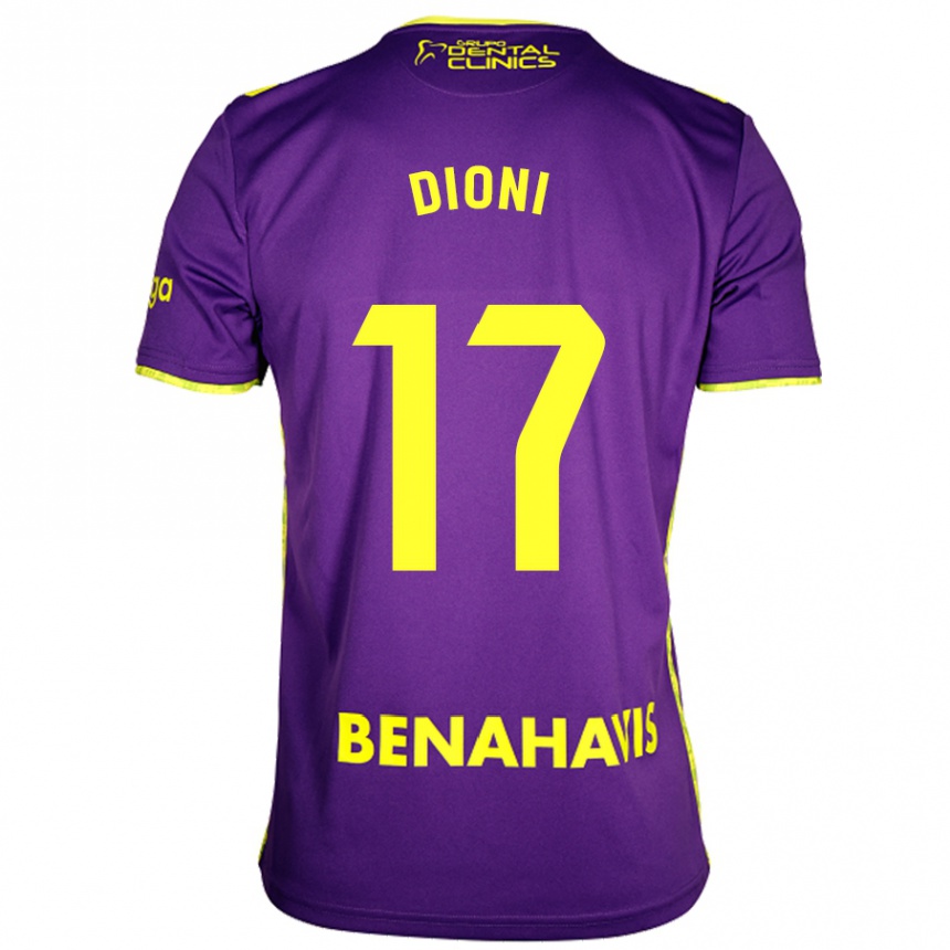 Vyrai Dioni #17 Violetinė Geltona Išvykos Marškinėliai 2024/25 T-Shirt