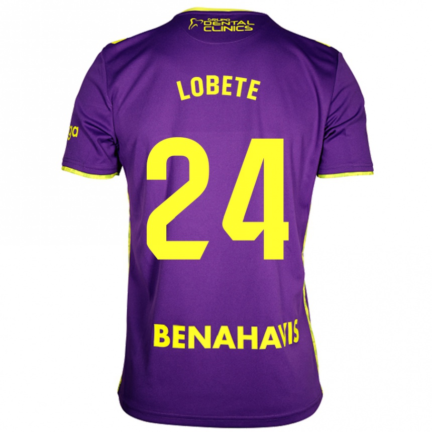 Vyrai Julen Lobete #24 Violetinė Geltona Išvykos Marškinėliai 2024/25 T-Shirt