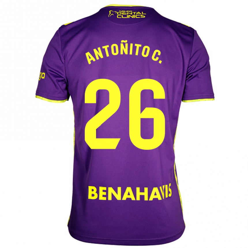 Vyrai Antonio Cordero #26 Violetinė Geltona Išvykos Marškinėliai 2024/25 T-Shirt