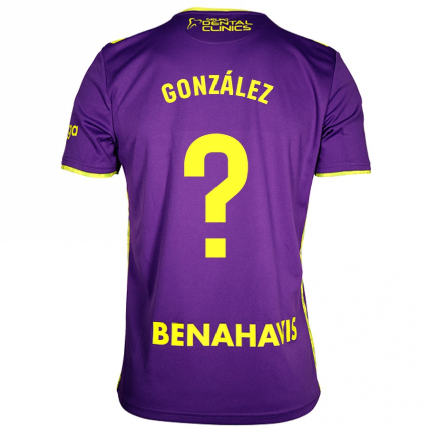 Vyrai Adri González #0 Violetinė Geltona Išvykos Marškinėliai 2024/25 T-Shirt