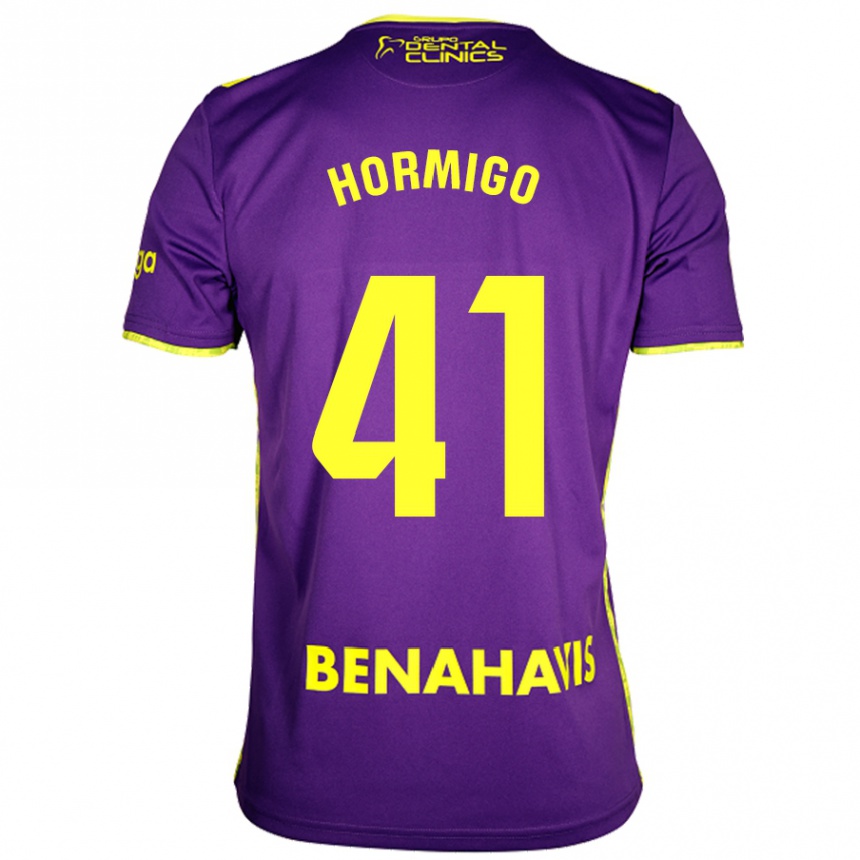 Vyrai Cintia Hormigo #41 Violetinė Geltona Išvykos Marškinėliai 2024/25 T-Shirt