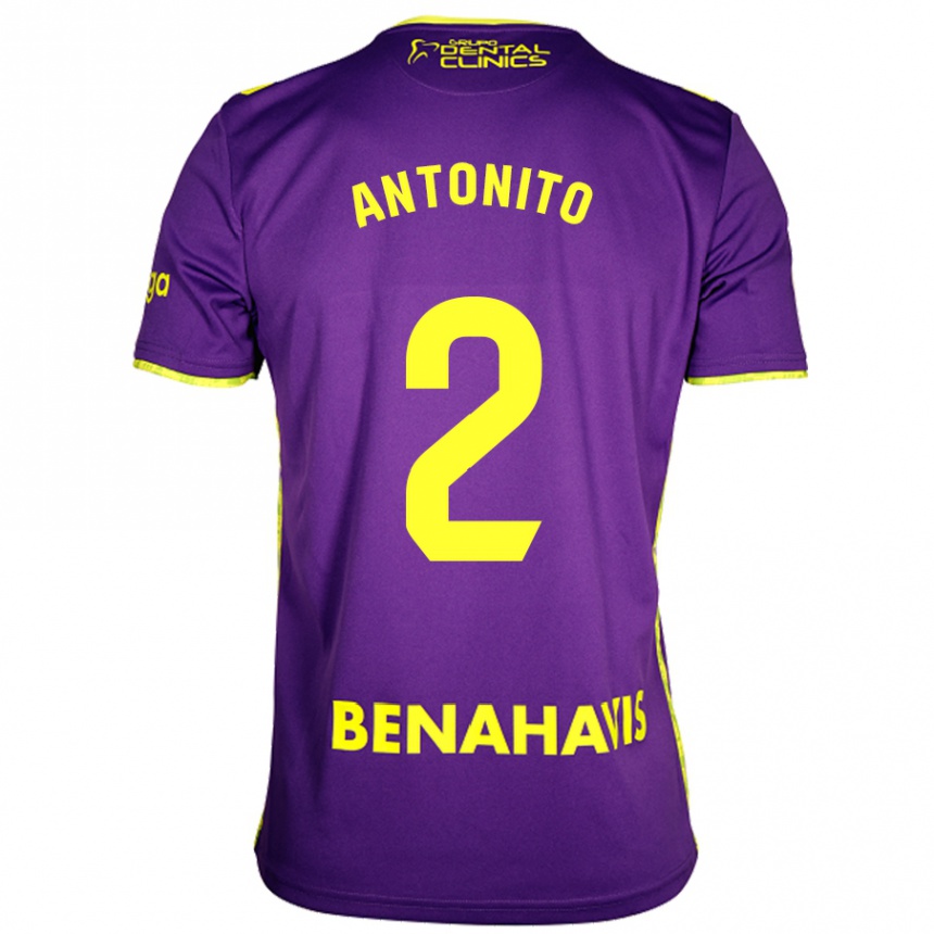 Vyrai Antoñito #2 Violetinė Geltona Išvykos Marškinėliai 2024/25 T-Shirt