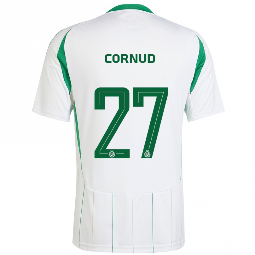 Vyrai Pierre Cornud #27 Balta Žalia Išvykos Marškinėliai 2024/25 T-Shirt