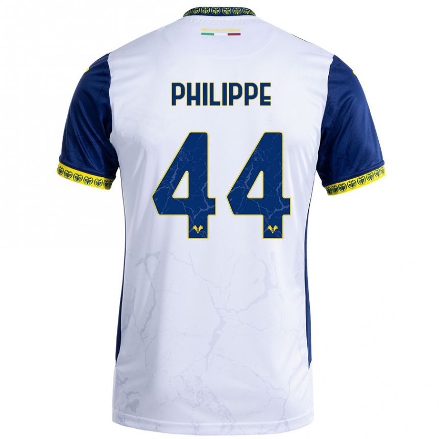 Vyrai Mathis Philippe #44 Balta Mėlyna Išvykos Marškinėliai 2024/25 T-Shirt