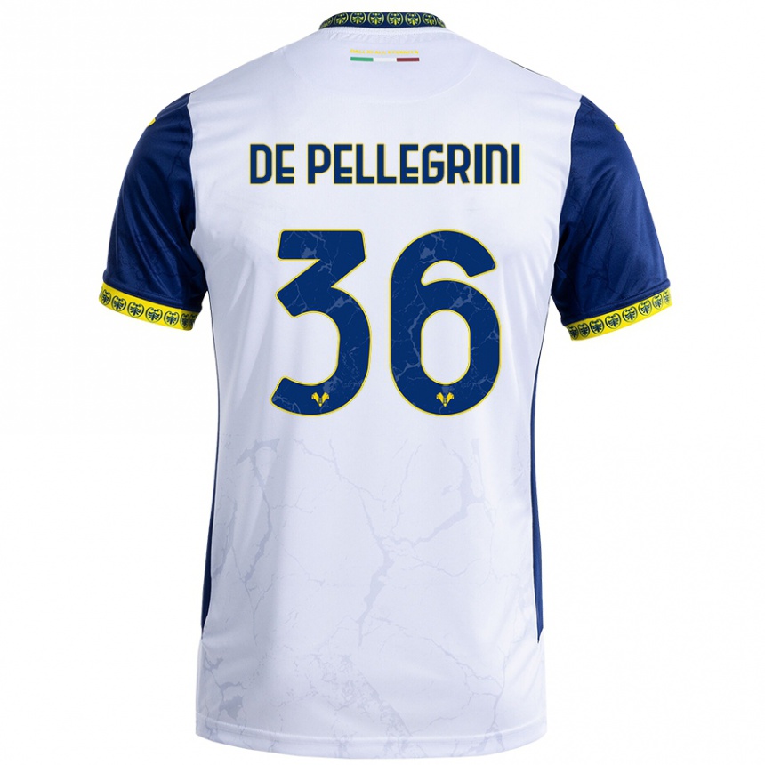 Vyrai Erika De Pellegrini #36 Balta Mėlyna Išvykos Marškinėliai 2024/25 T-Shirt