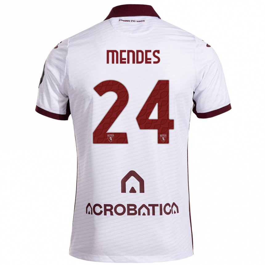 Vyrai Rodrigo Mendes #24 Balta Kaštoninė Išvykos Marškinėliai 2024/25 T-Shirt