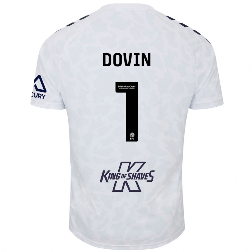 Vyrai Oliver Dovin #1 Baltas Išvykos Marškinėliai 2024/25 T-Shirt