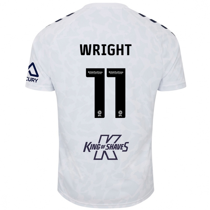 Vyrai Haji Wright #11 Baltas Išvykos Marškinėliai 2024/25 T-Shirt