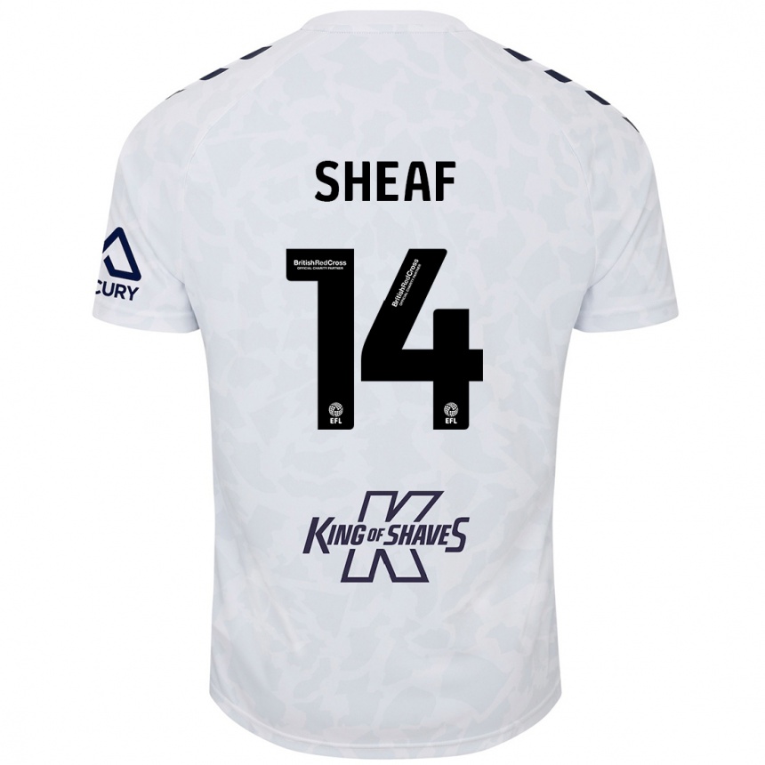 Vyrai Ben Sheaf #14 Baltas Išvykos Marškinėliai 2024/25 T-Shirt