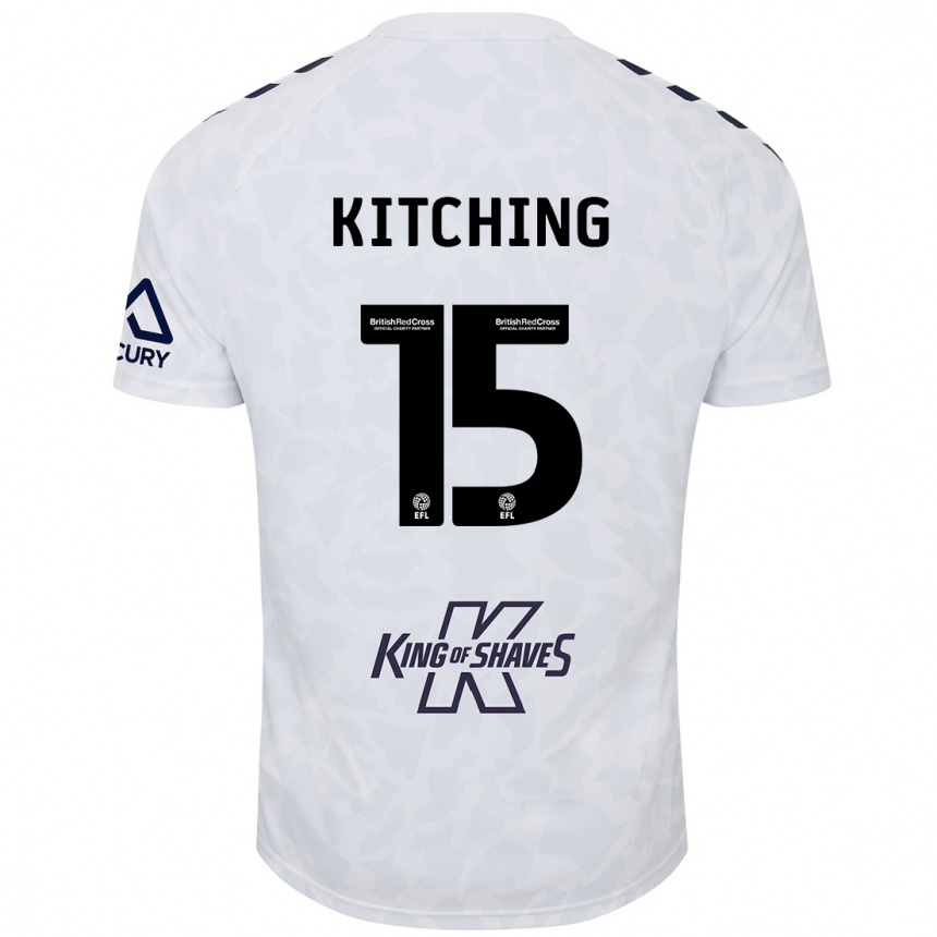 Vyrai Liam Kitching #15 Baltas Išvykos Marškinėliai 2024/25 T-Shirt