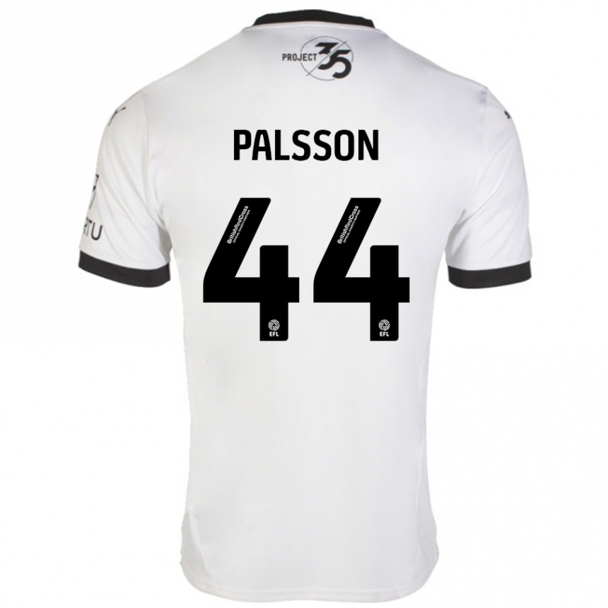 Vyrai Victor Pálsson #44 Balta Juoda Išvykos Marškinėliai 2024/25 T-Shirt