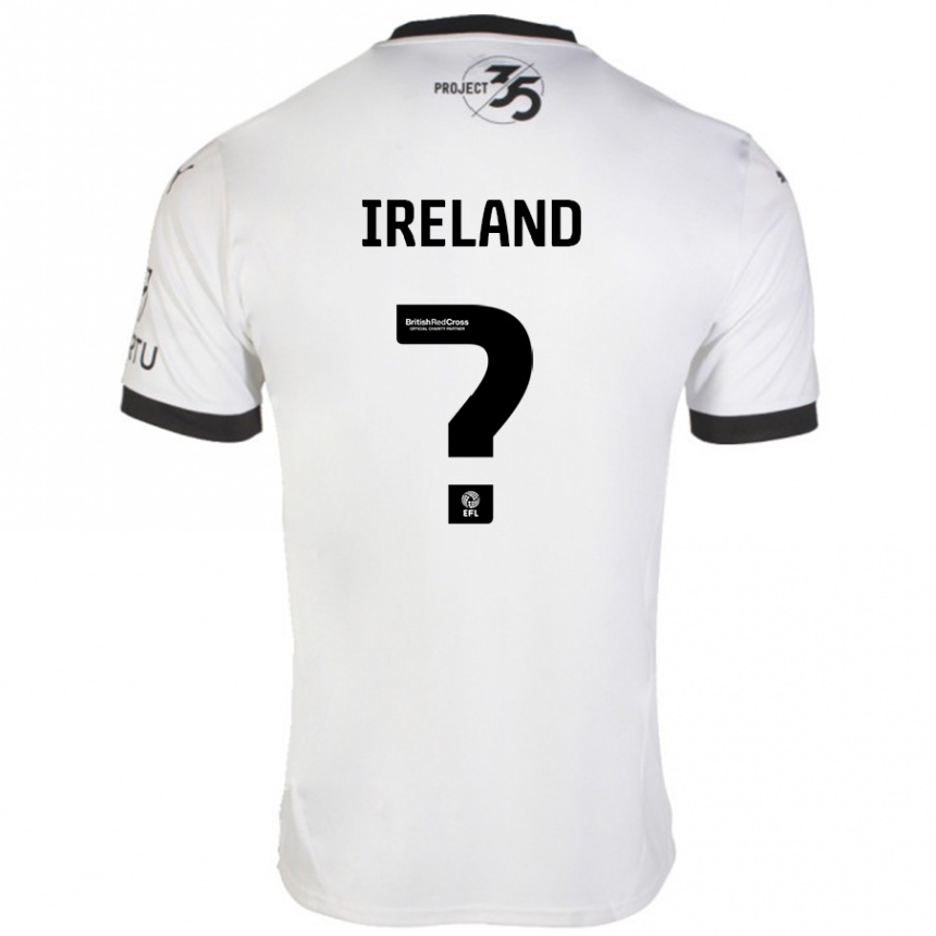 Vyrai Jensen Ireland #0 Balta Juoda Išvykos Marškinėliai 2024/25 T-Shirt