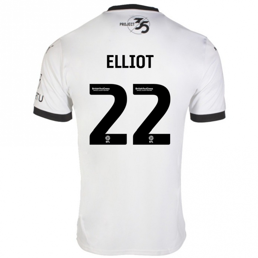 Vyrai Emily Elliot #22 Balta Juoda Išvykos Marškinėliai 2024/25 T-Shirt