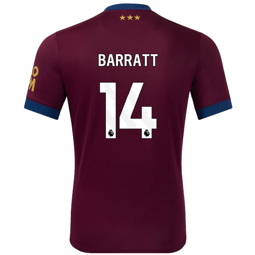 Vyrai Zoe Barratt #14 Ruda Išvykos Marškinėliai 2024/25 T-Shirt