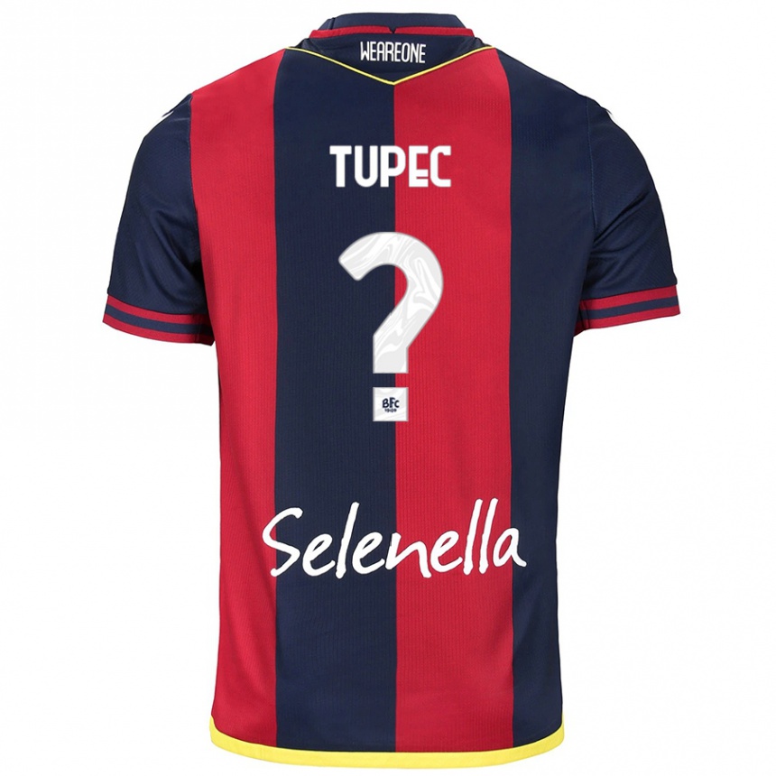 Moteriškas Leos Tupec #0 Raudona Karališkoji Mėlyna Namų Marškinėliai 2024/25 T-Shirt