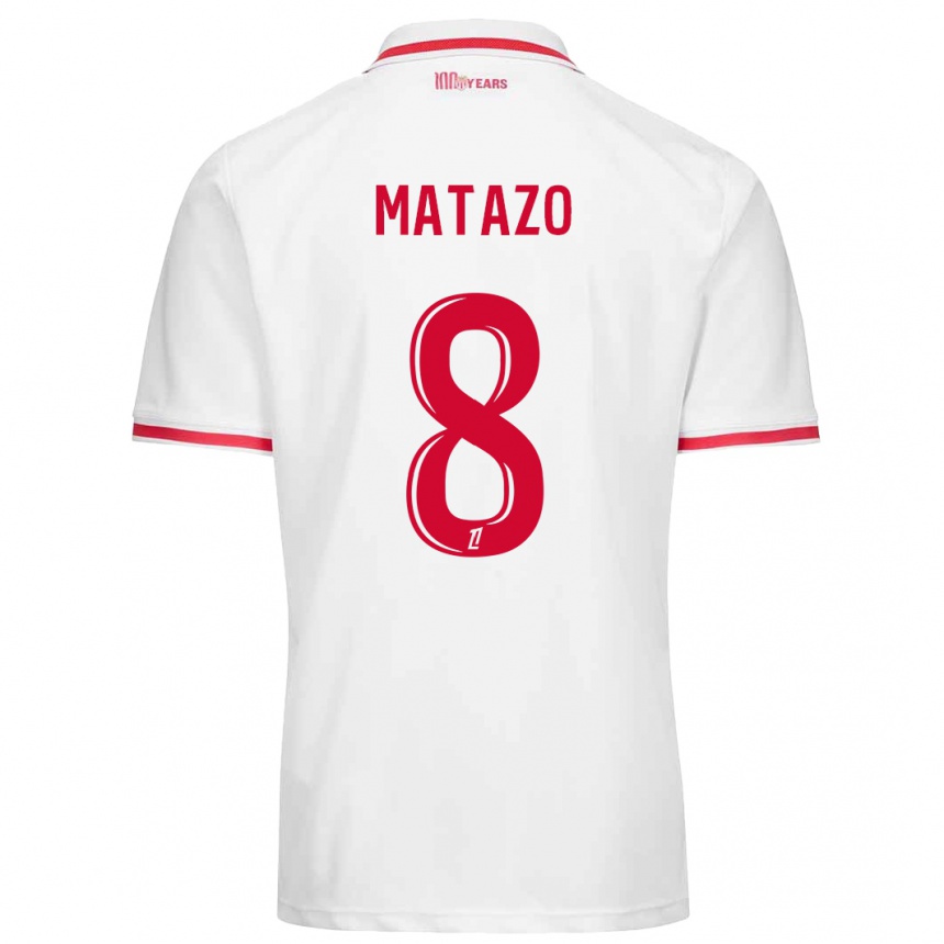 Moteriškas Eliot Matazo #8 Balta Raudona Namų Marškinėliai 2024/25 T-Shirt