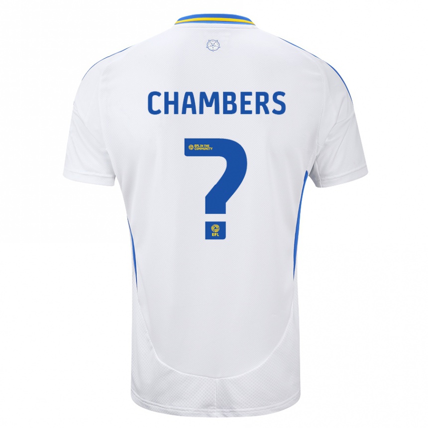 Moteriškas Sam Chambers #0 Balta Mėlyna Namų Marškinėliai 2024/25 T-Shirt