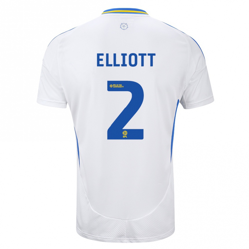 Moteriškas Izzy Elliott #2 Balta Mėlyna Namų Marškinėliai 2024/25 T-Shirt