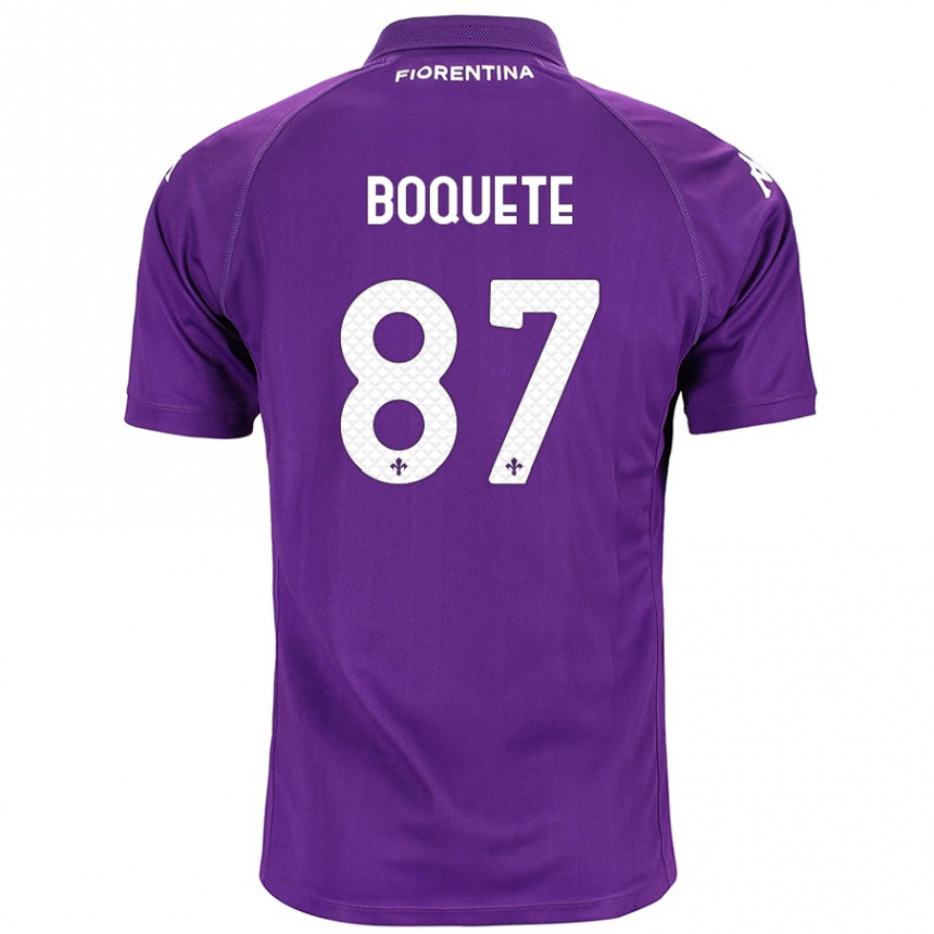 Moteriškas Verónica Boquete #87 Violetinė Namų Marškinėliai 2024/25 T-Shirt