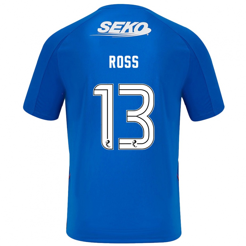 Moteriškas Jane Ross #13 Tamsiai Mėlyna Namų Marškinėliai 2024/25 T-Shirt