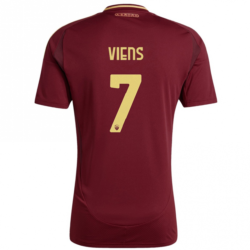 Moteriškas Evelyne Viens #7 Raudonas Rudas Auksas Namų Marškinėliai 2024/25 T-Shirt