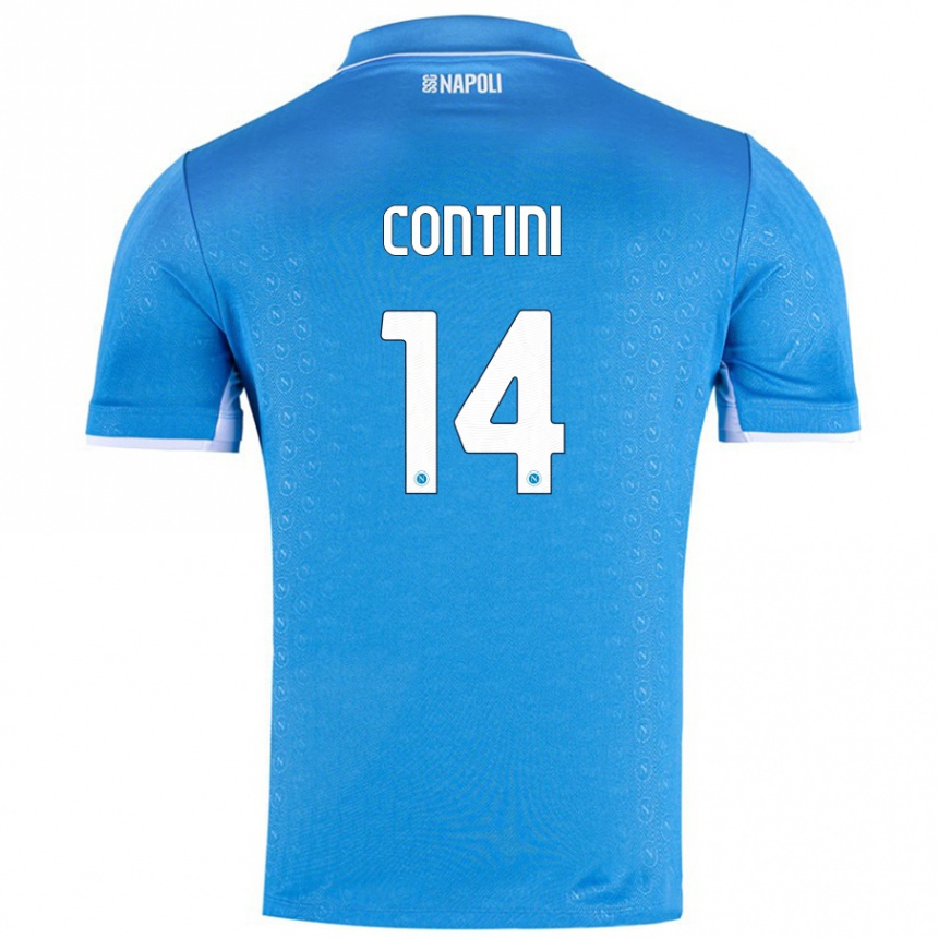 Moteriškas Nikita Contini #14 Dangaus Mėlyna Namų Marškinėliai 2024/25 T-Shirt