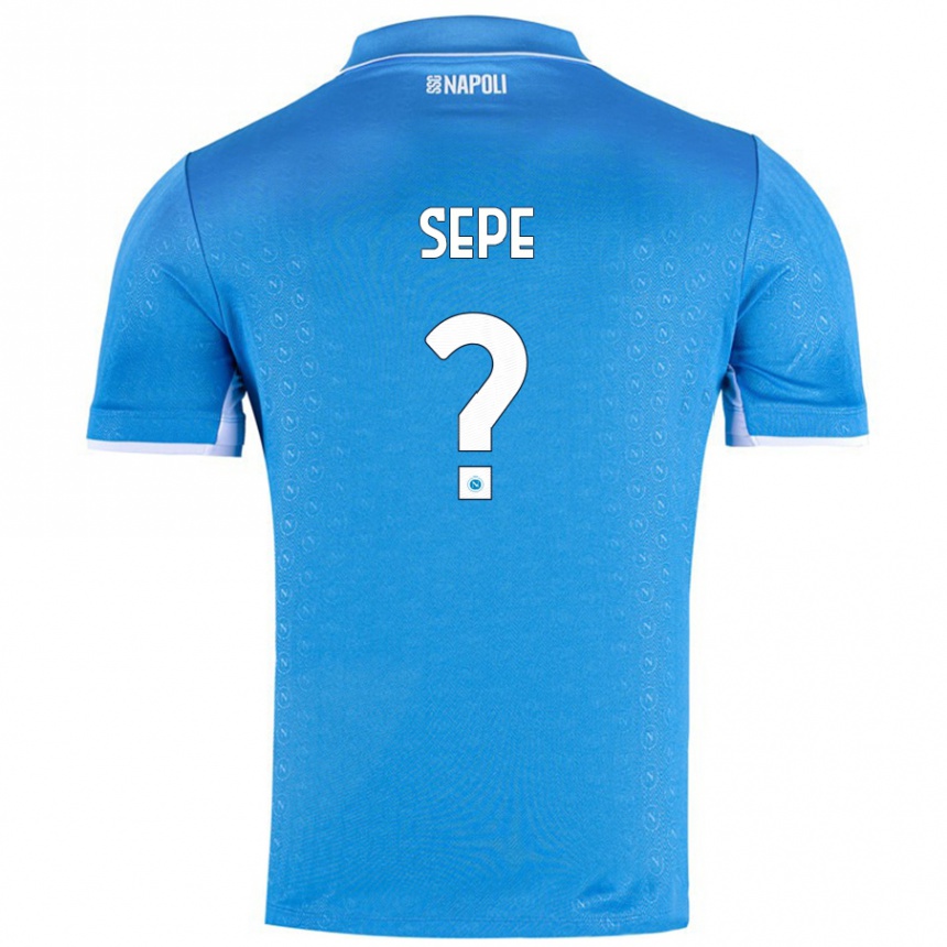 Moteriškas Mauro Sepe #0 Dangaus Mėlyna Namų Marškinėliai 2024/25 T-Shirt