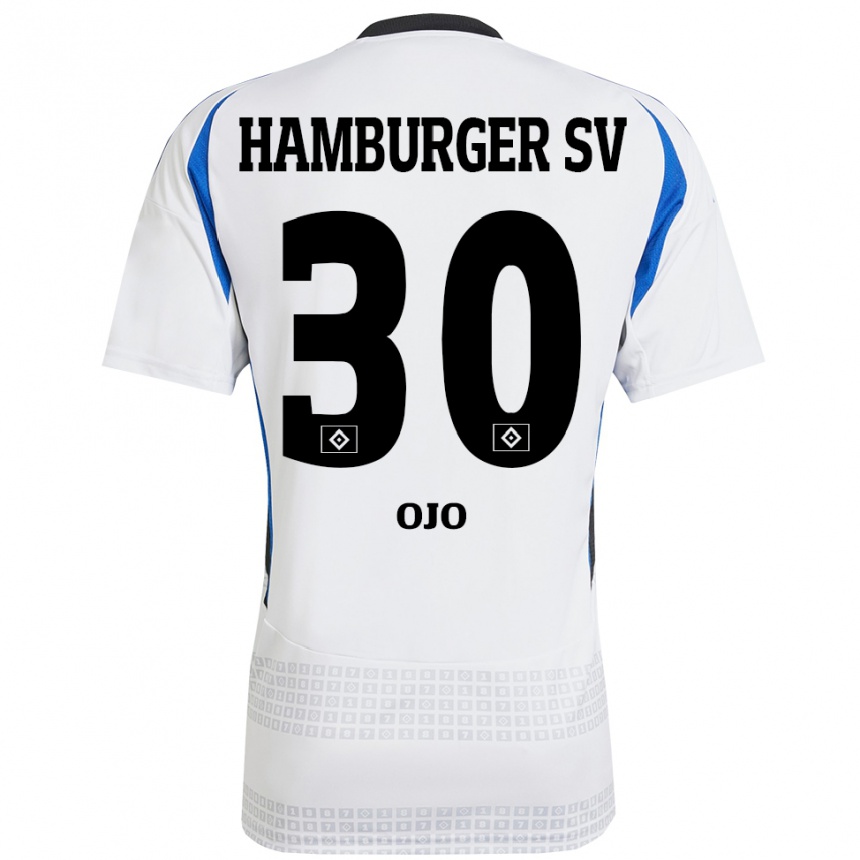 Moteriškas Kelvin Ojo #30 Balta Mėlyna Namų Marškinėliai 2024/25 T-Shirt