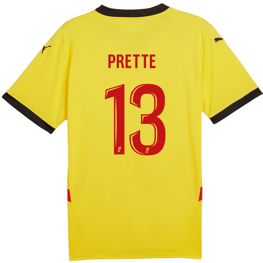 Moteriškas Andréa Prette #13 Geltona Raudona Namų Marškinėliai 2024/25 T-Shirt