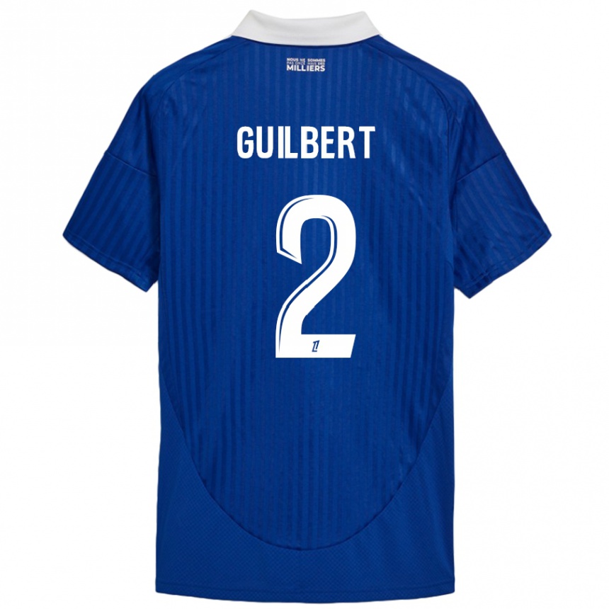 Moteriškas Frederic Guilbert #2 Mėlyna Balta Namų Marškinėliai 2024/25 T-Shirt