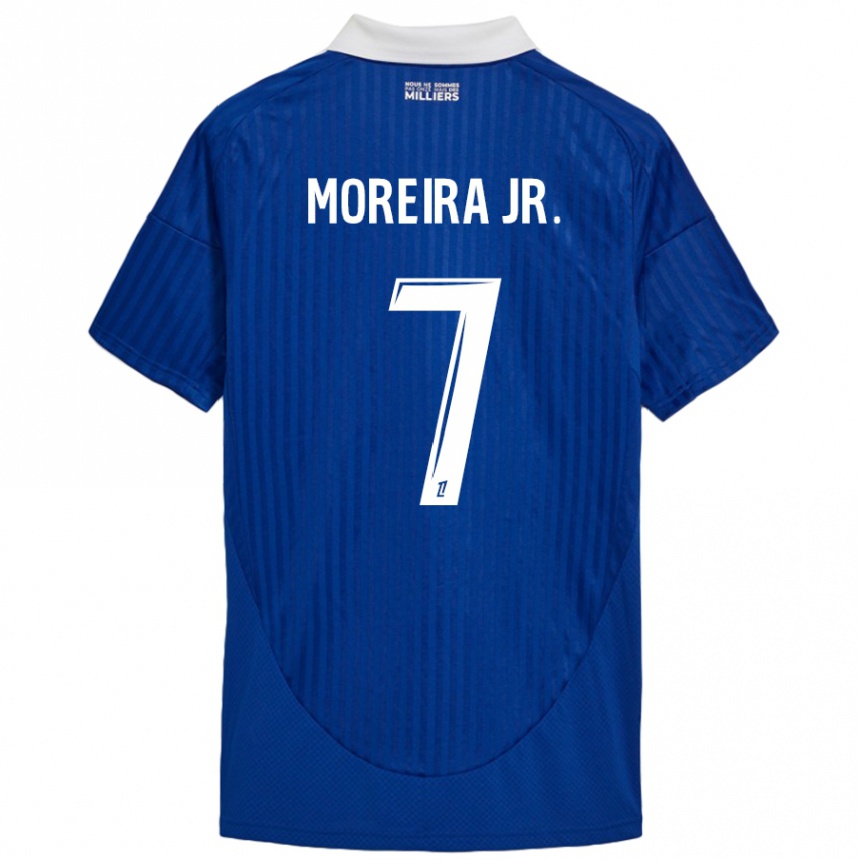 Moteriškas Diego Moreira #7 Mėlyna Balta Namų Marškinėliai 2024/25 T-Shirt