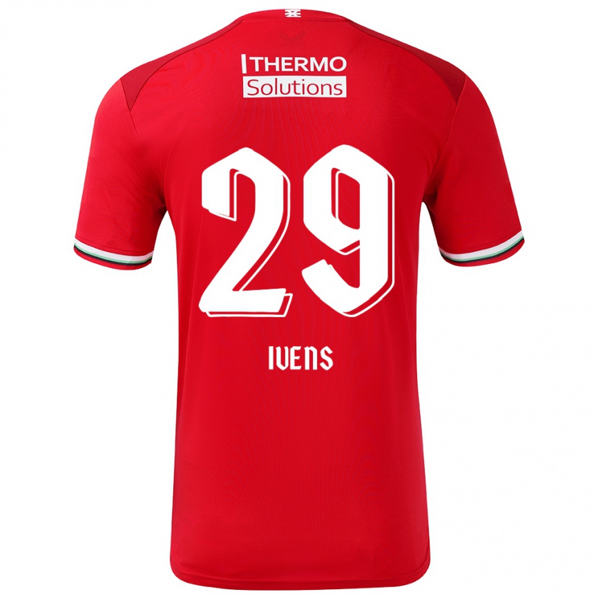 Moteriškas Rose Ivens #29 Raudona Balta Namų Marškinėliai 2024/25 T-Shirt