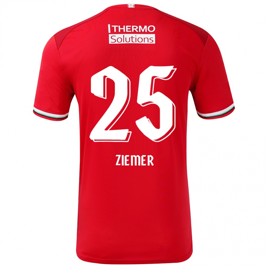 Moteriškas Taylor Ziemer #25 Raudona Balta Namų Marškinėliai 2024/25 T-Shirt