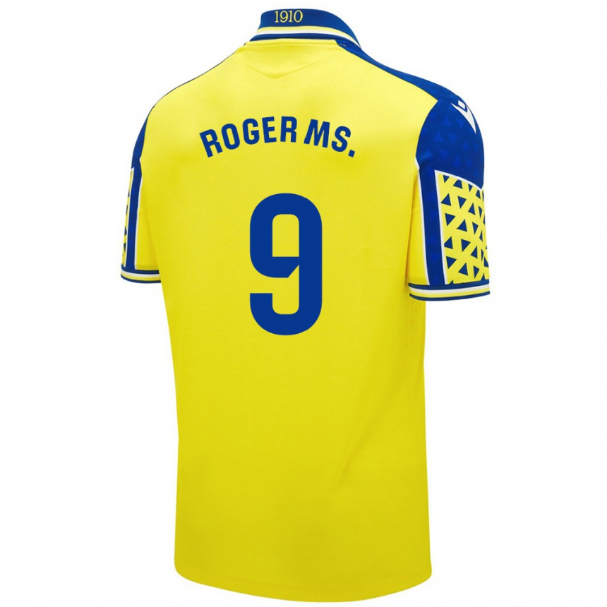 Moteriškas Roger Martí #9 Geltona Mėlyna Namų Marškinėliai 2024/25 T-Shirt