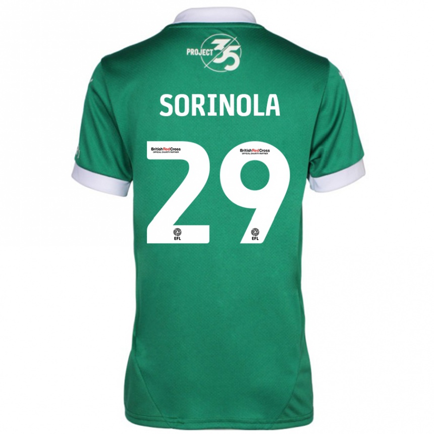 Moteriškas Matthew Sorinola #29 Žalia Balta Namų Marškinėliai 2024/25 T-Shirt