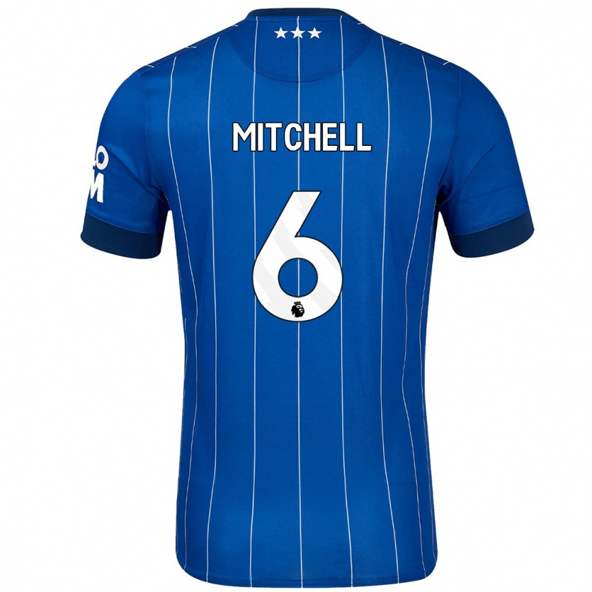 Moteriškas Leah Mitchell #6 Tamsiai Mėlyna Namų Marškinėliai 2024/25 T-Shirt