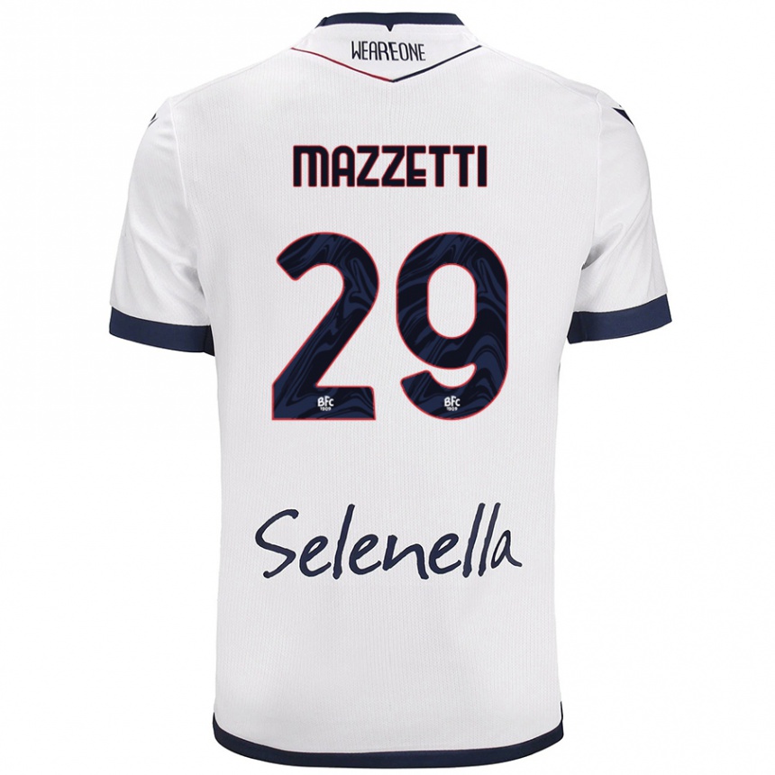 Moteriškas Gabriele Mazzetti #29 Balta Karališka Mėlyna Išvykos Marškinėliai 2024/25 T-Shirt